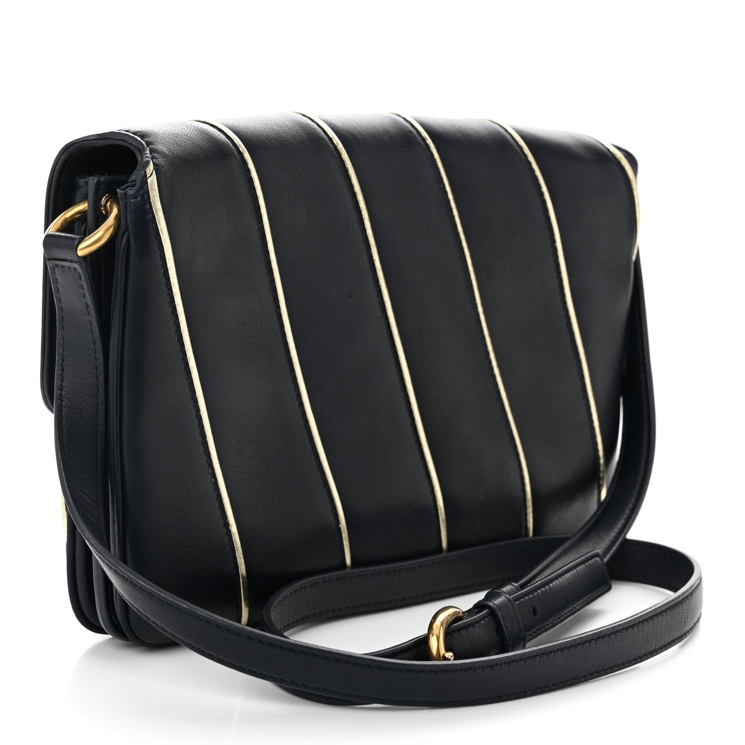 Lambskin Quilted Le Maillon Satchel Marine