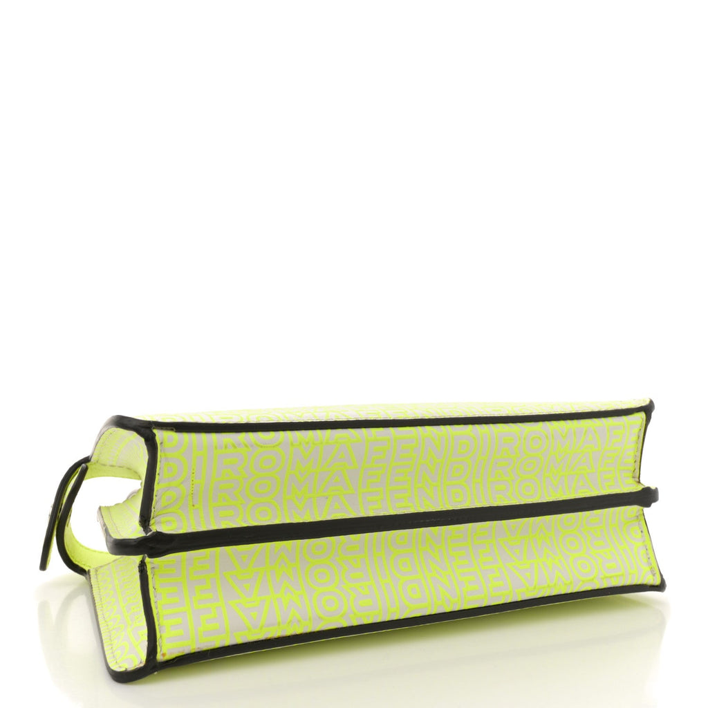 X MARC JACOBS Vitello King Cover Micro Fendi Roma Embossed Peekaboo I See U X Cross Satchel Neon Yellow