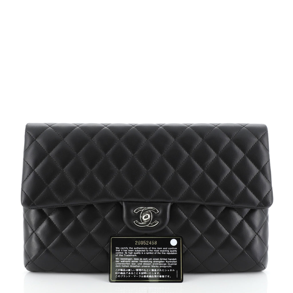 Classic Flap Clutch Quilted Lambskin