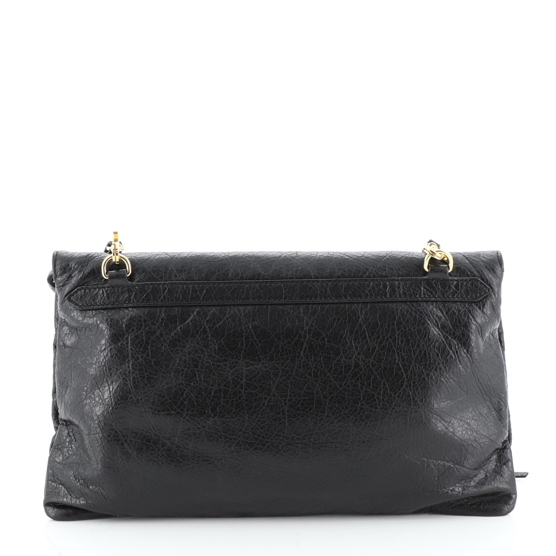 Envelope Strap Clutch Classic Studs Leather