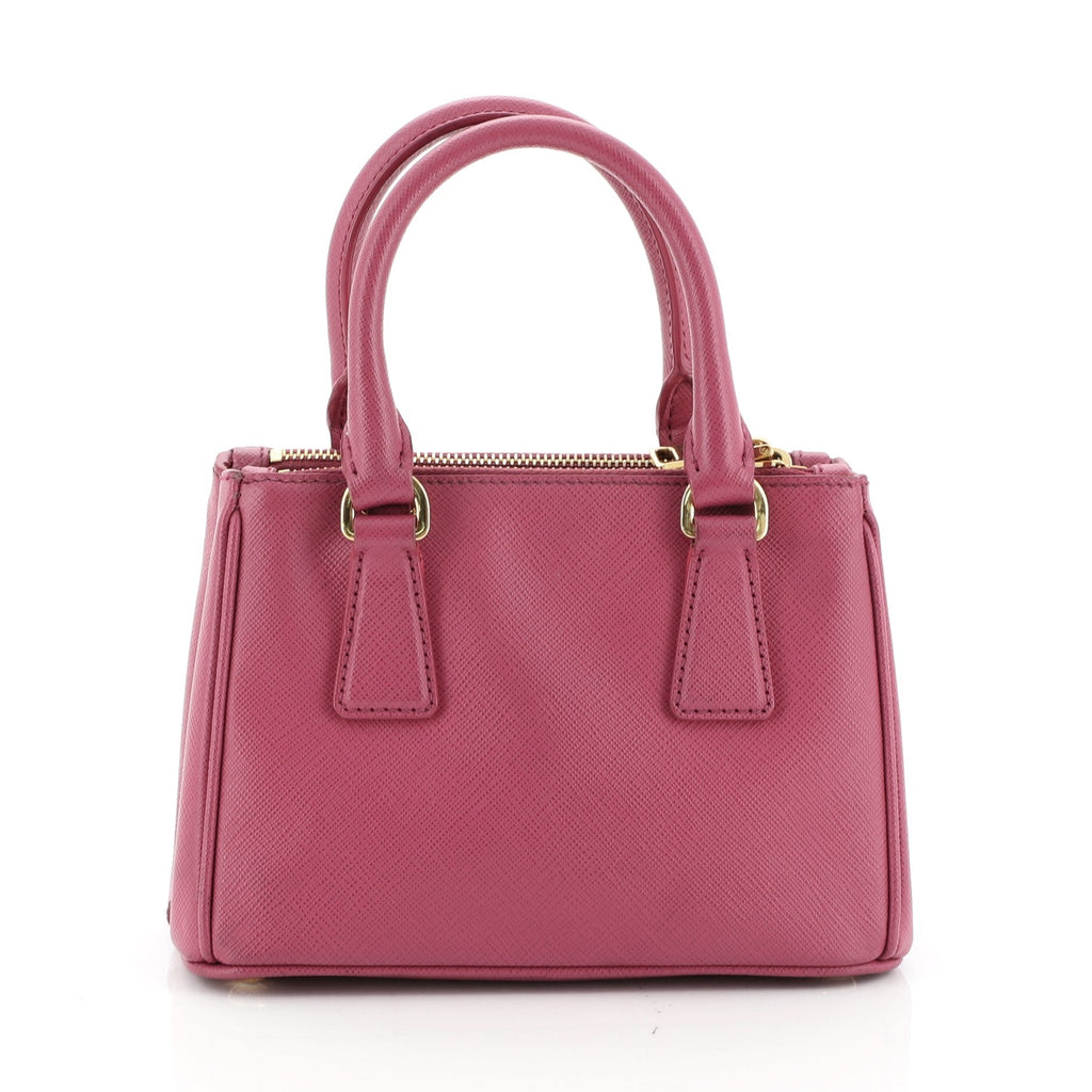 Galleria Double Zip Tote Saffiano Leather Mini