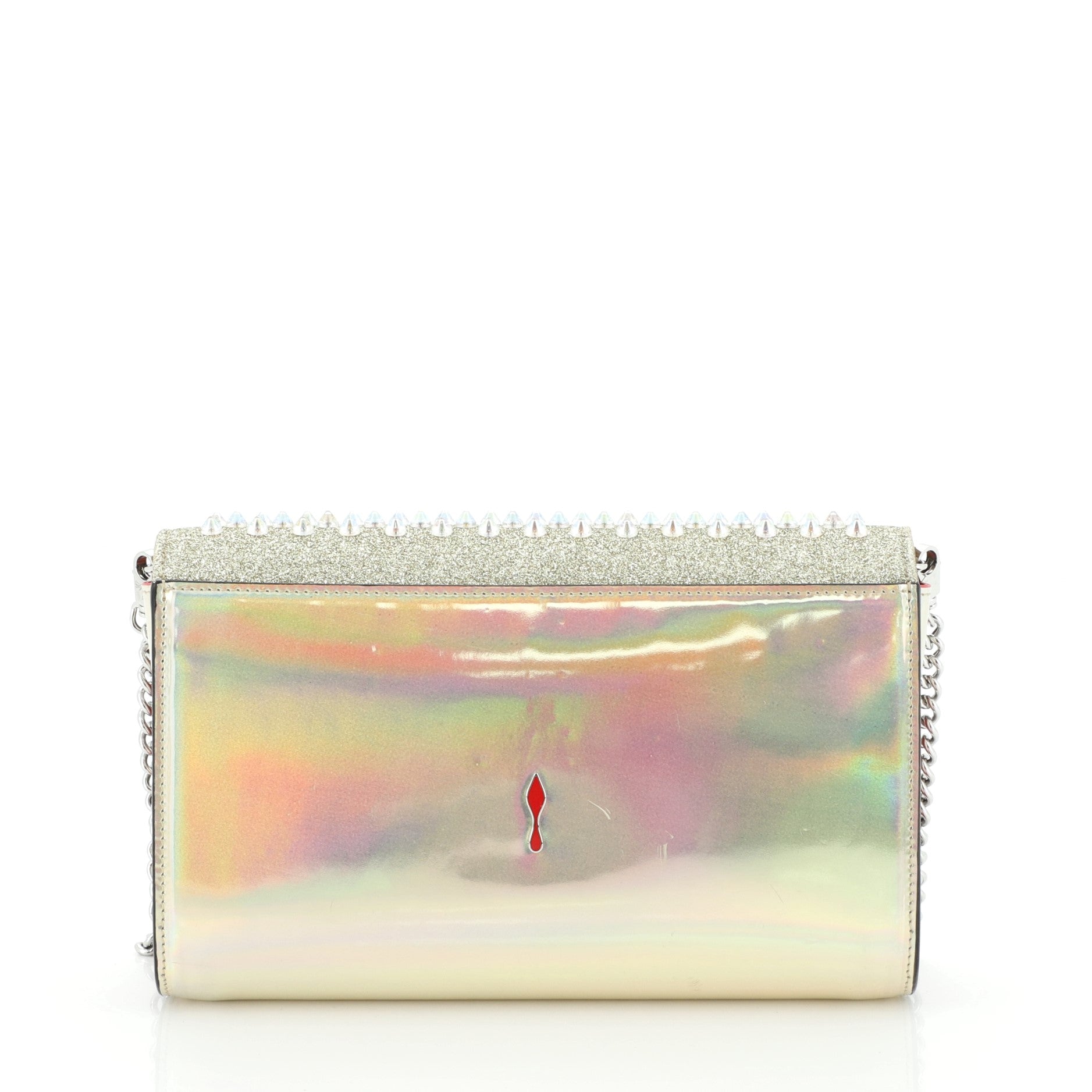 Paloma Clutch Holographic Spiked Leather