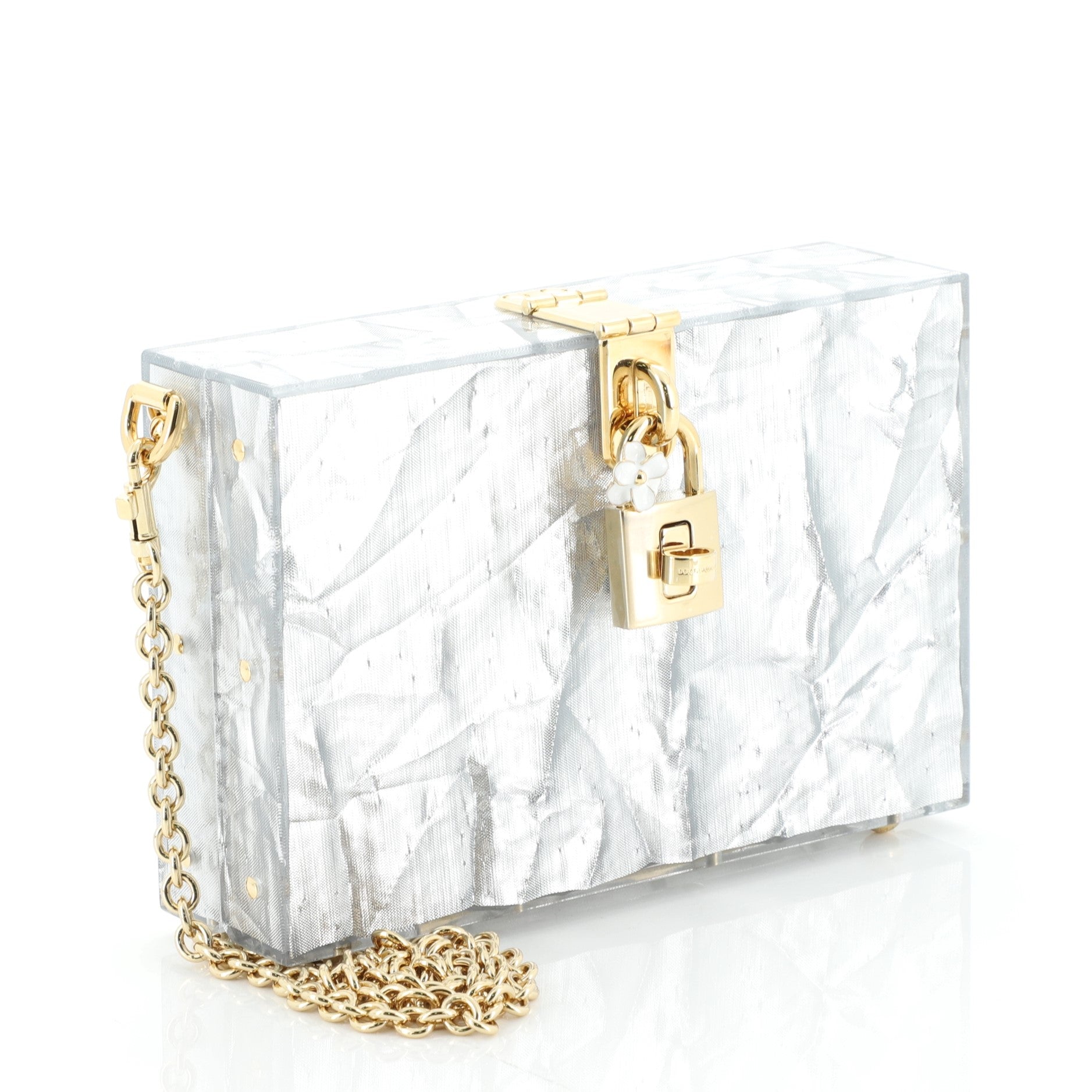 Box Clutch Plexiglass and Fabric