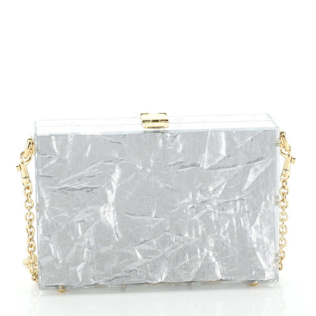 Box Clutch Plexiglass and Fabric