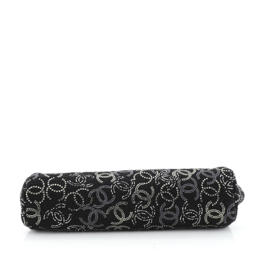 Paris-Shanghai Pudong Clutch Strass Embellished Tweed