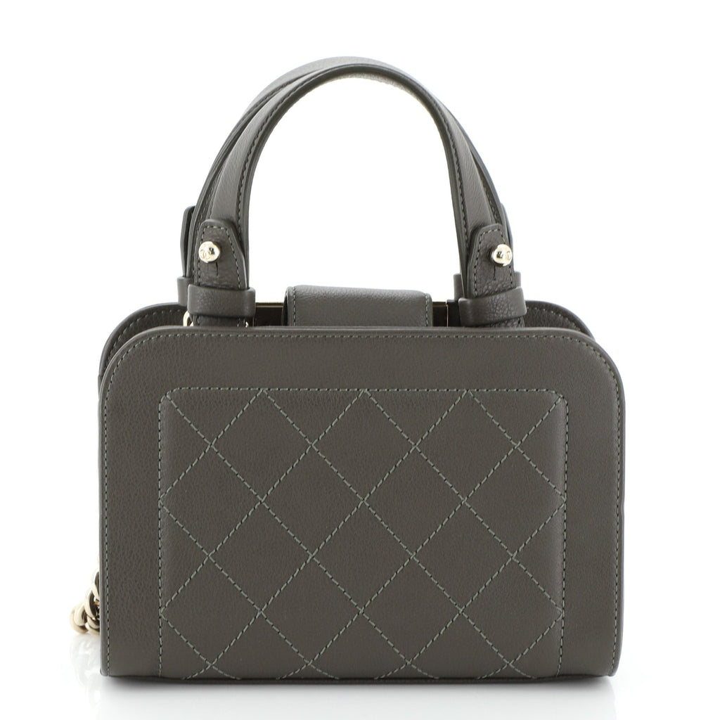 Label Click Shopping Tote Quilted Calfskin Mini