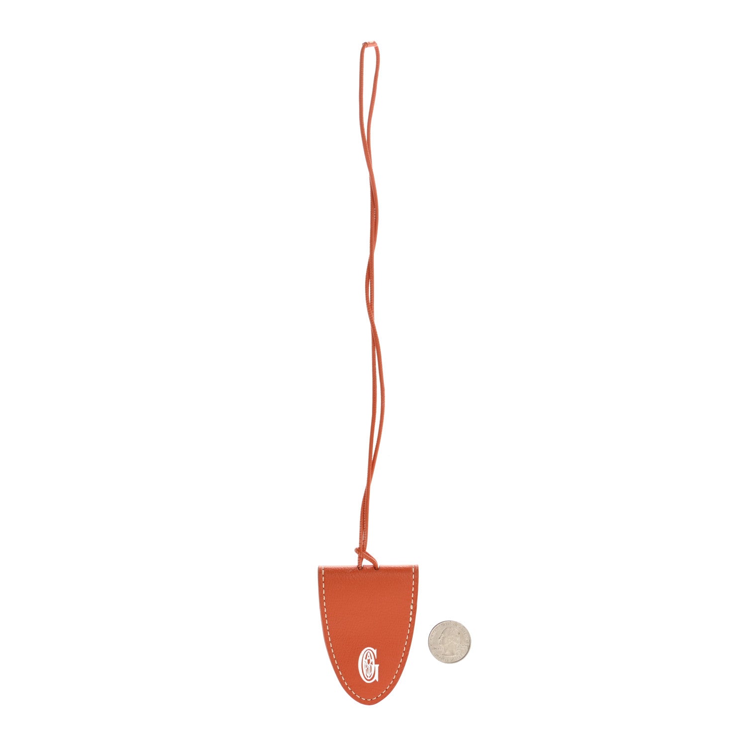 Calfskin Bag Clip Orange