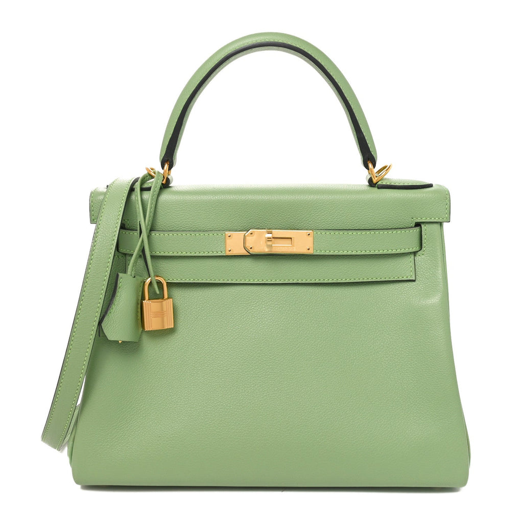Evercolor Kelly Retourne 28 Vert Criquet