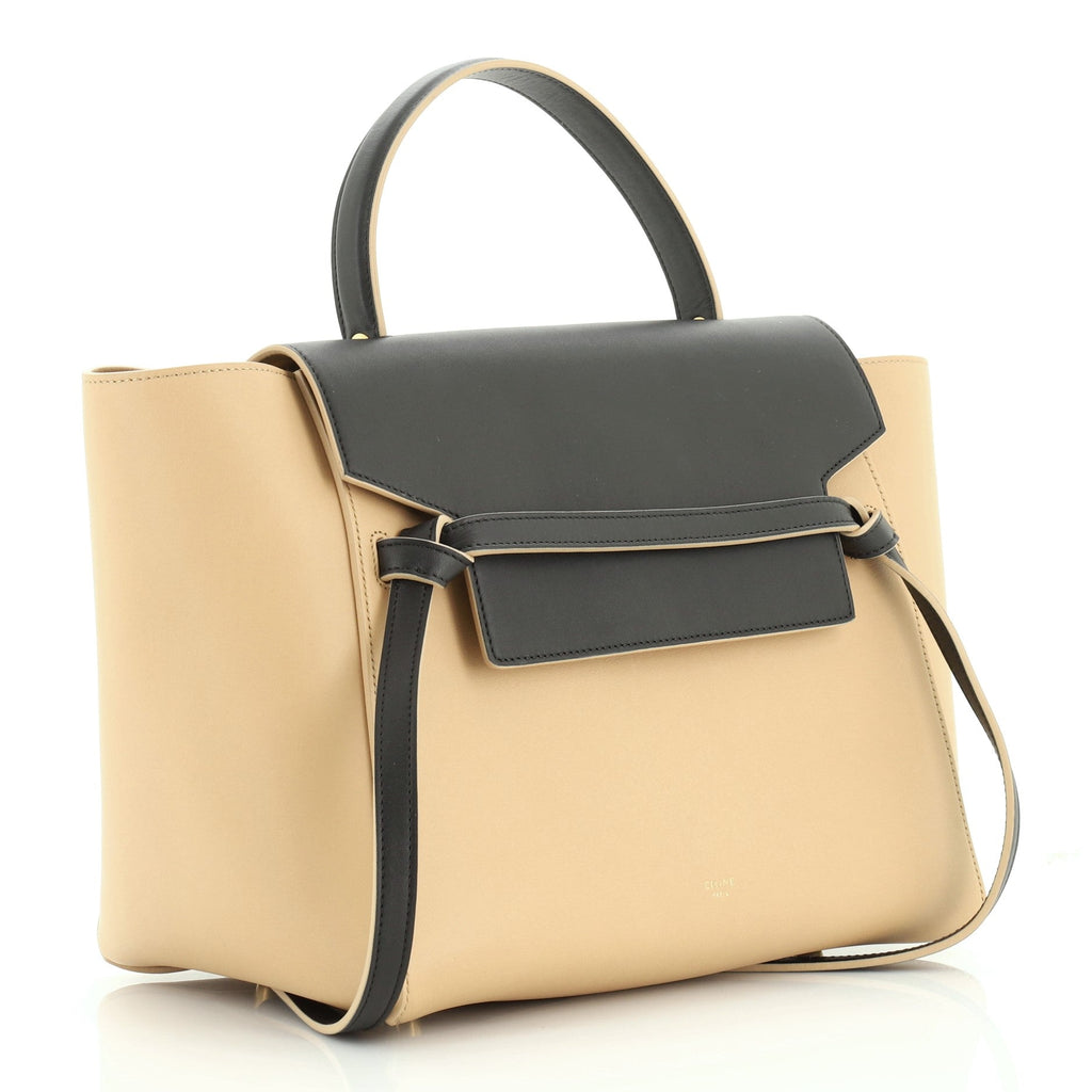 Bicolor Belt Bag Leather Mini