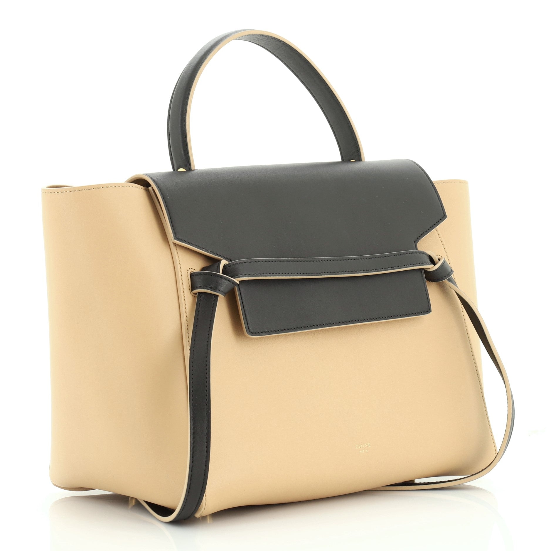 Bicolor Belt Bag Leather Mini