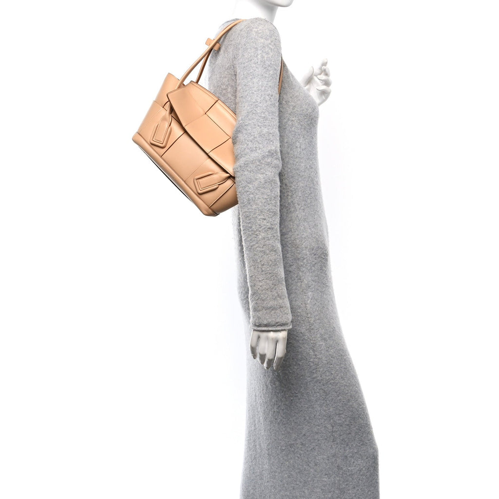 French Calfskin Maxi Intrecciato Arco  33  Almond