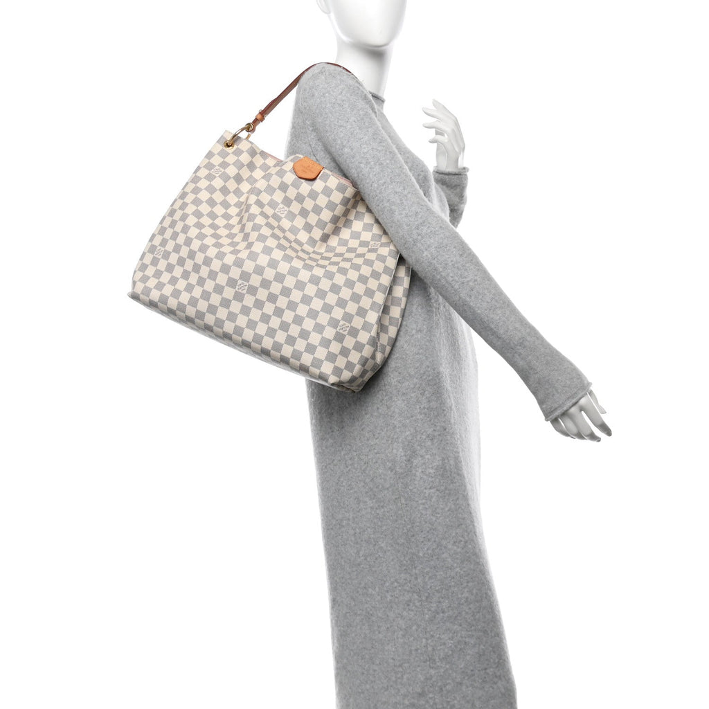 Damier Azur Graceful MM Rose Ballerine