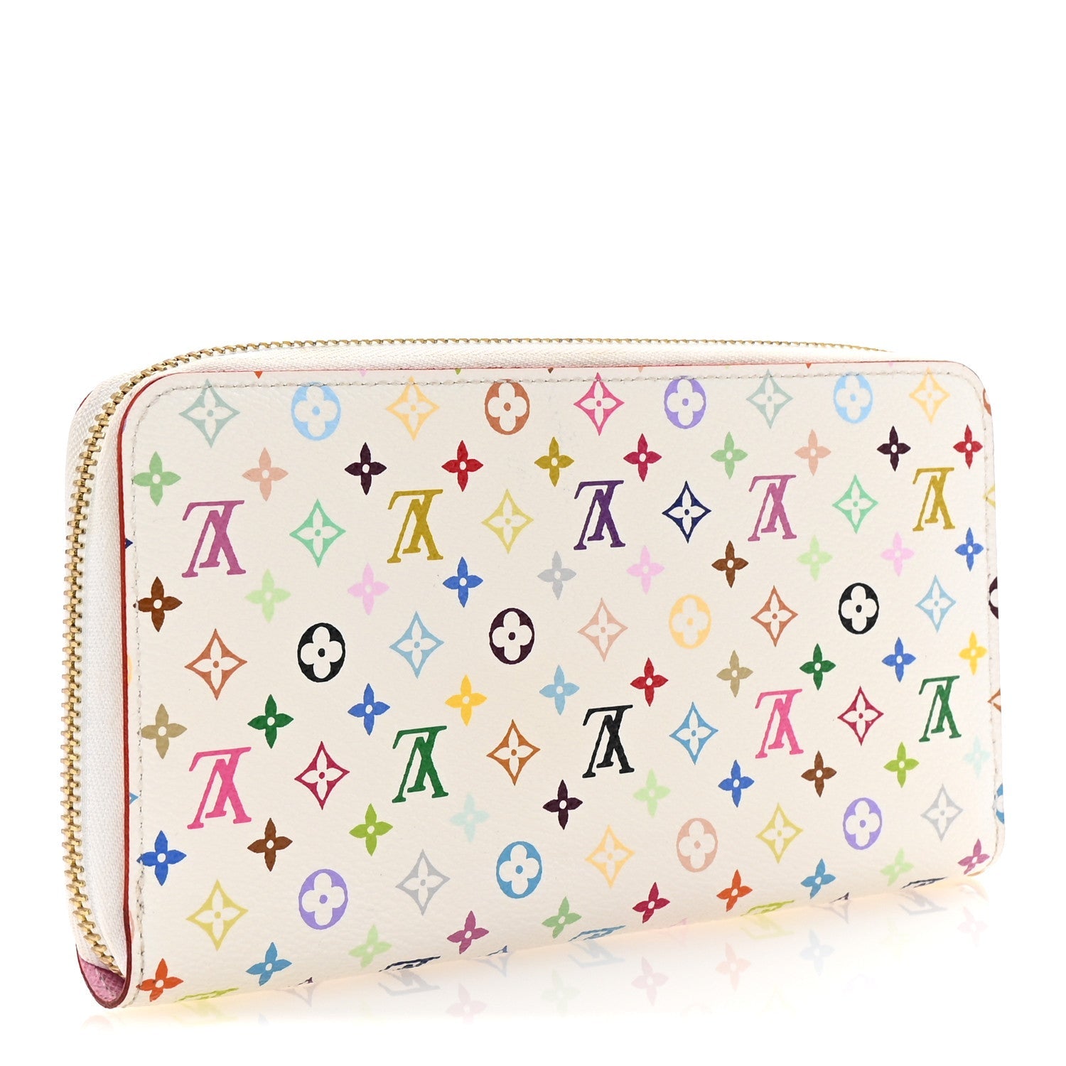 Monogram Multicolor Zippy Wallet White Litchi