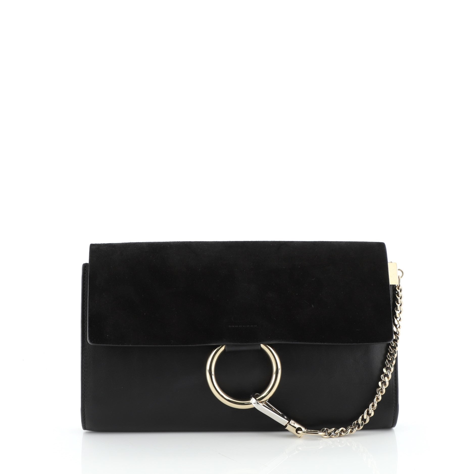 Faye Clutch Leather and Suede