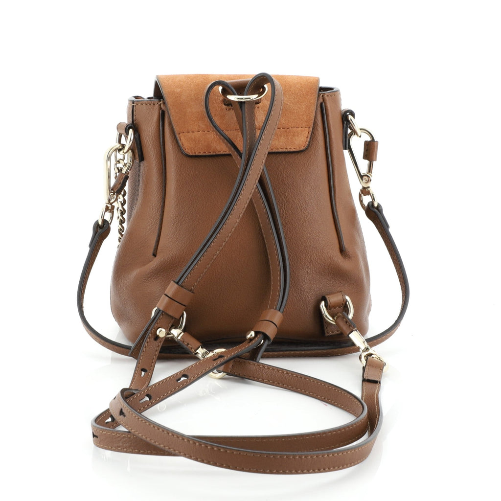 Faye Backpack Leather and Suede Mini