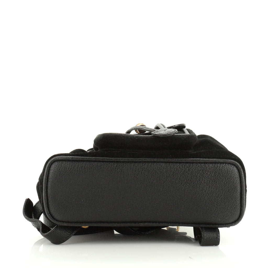 Vintage Bamboo Backpack Suede Mini