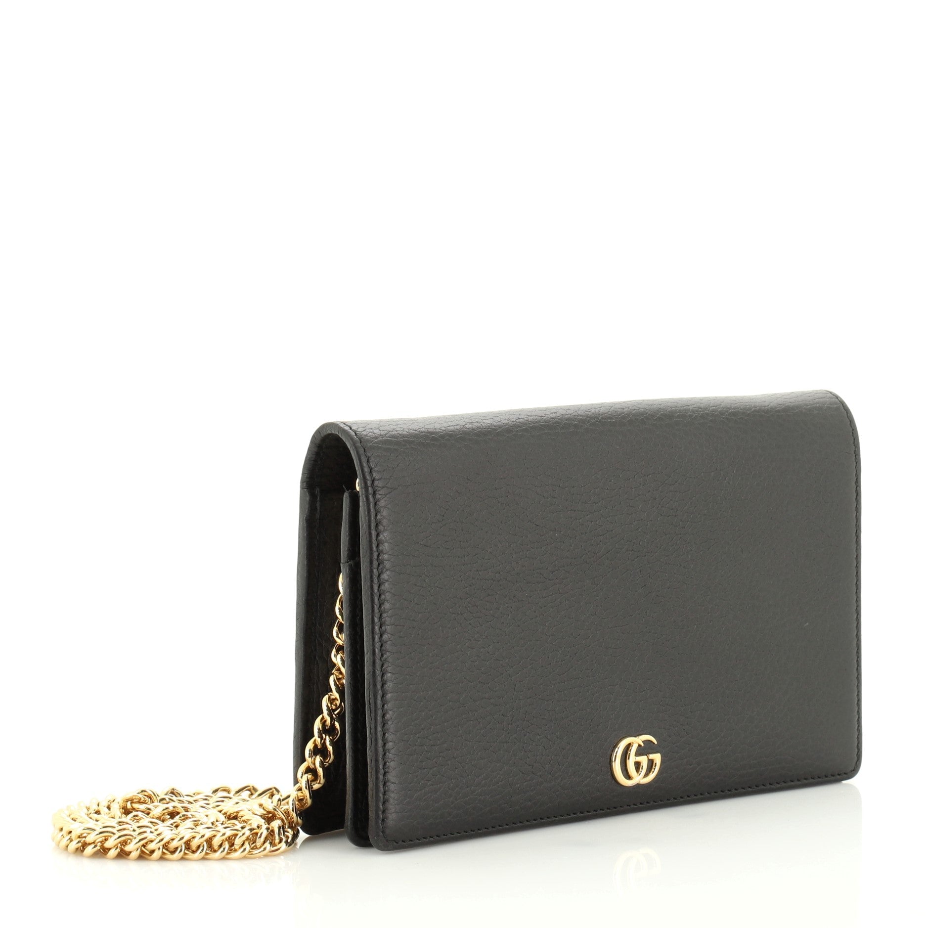 Petite GG Marmont Chain Wallet Leather Mini