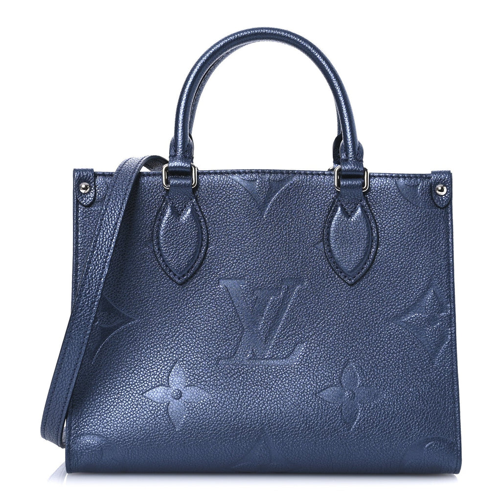Metallic Empreinte Monogram Giant Onthego PM Navy Nacre