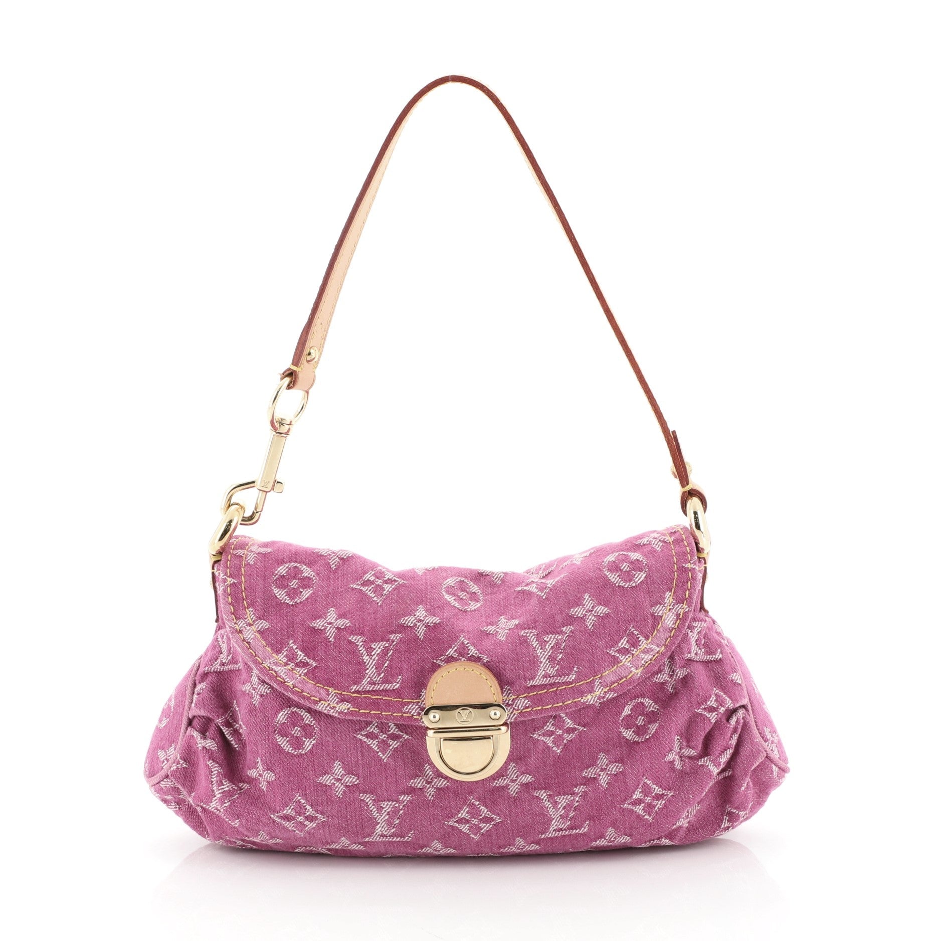 Pleaty Handbag Denim Mini