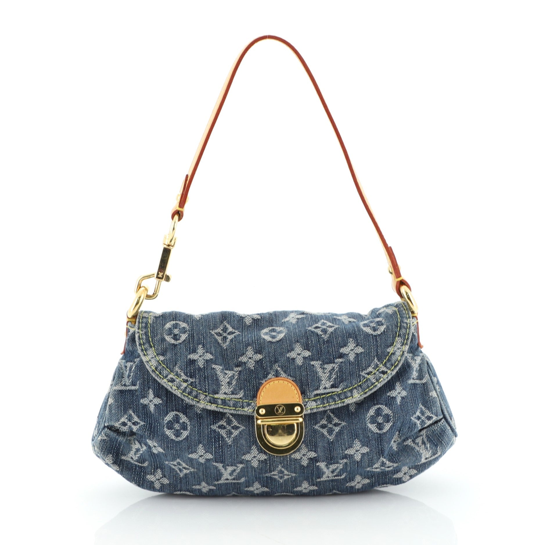 Pleaty Handbag Denim Mini
