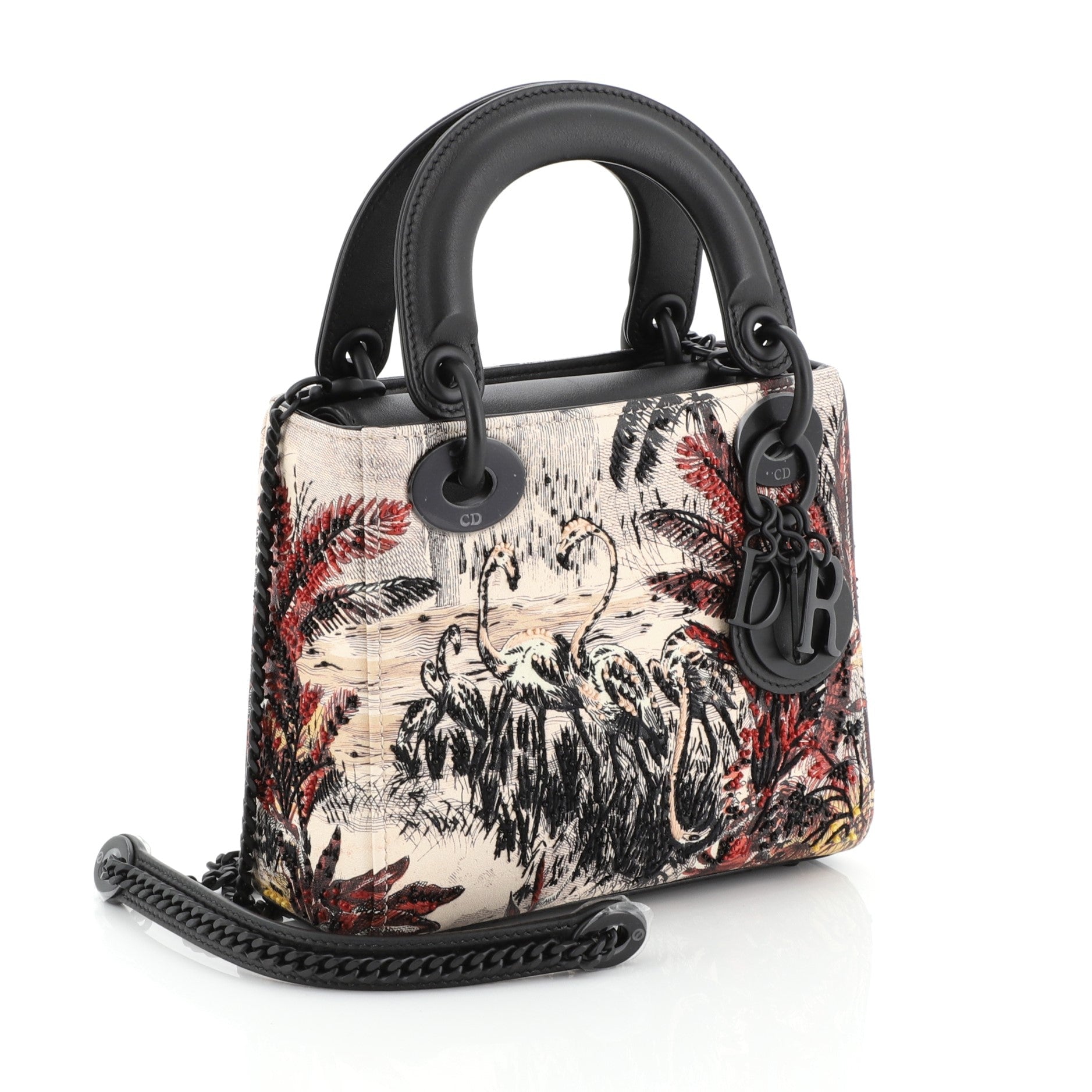 Toile de Jouy Lady Dior Embroidered Calfskin Mini