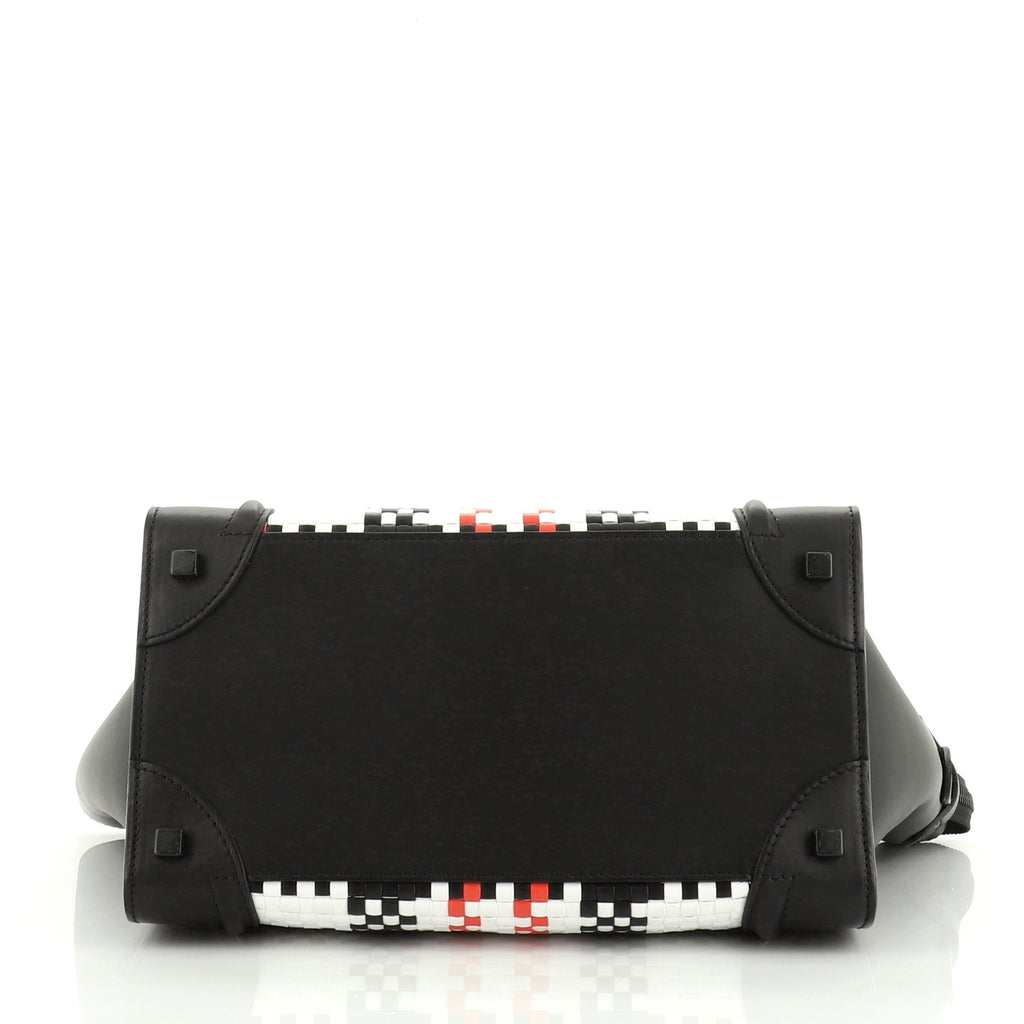 Luggage Bag Woven Leather Mini