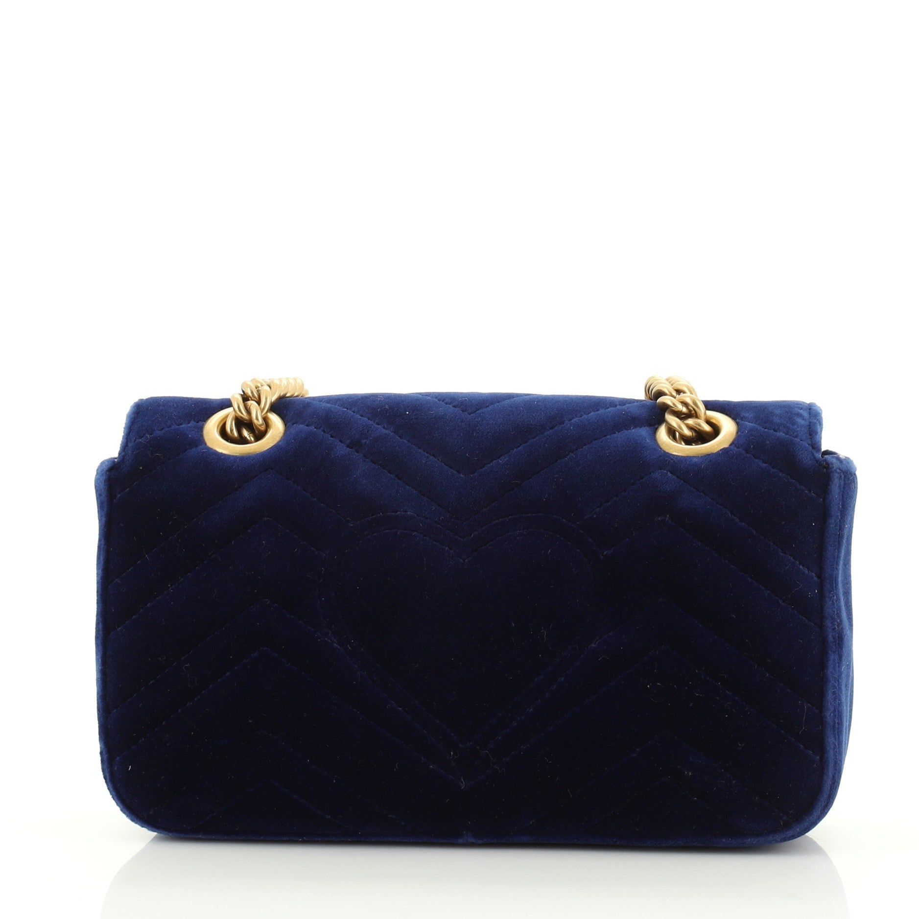 GG Marmont Flap Bag Matelasse Velvet Mini
