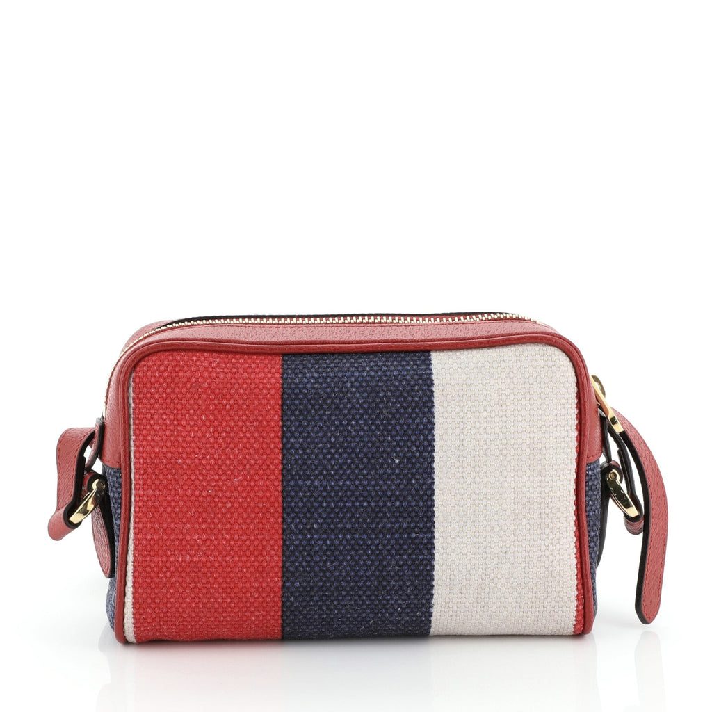 Ophidia Shoulder Bag Striped Canvas Mini
