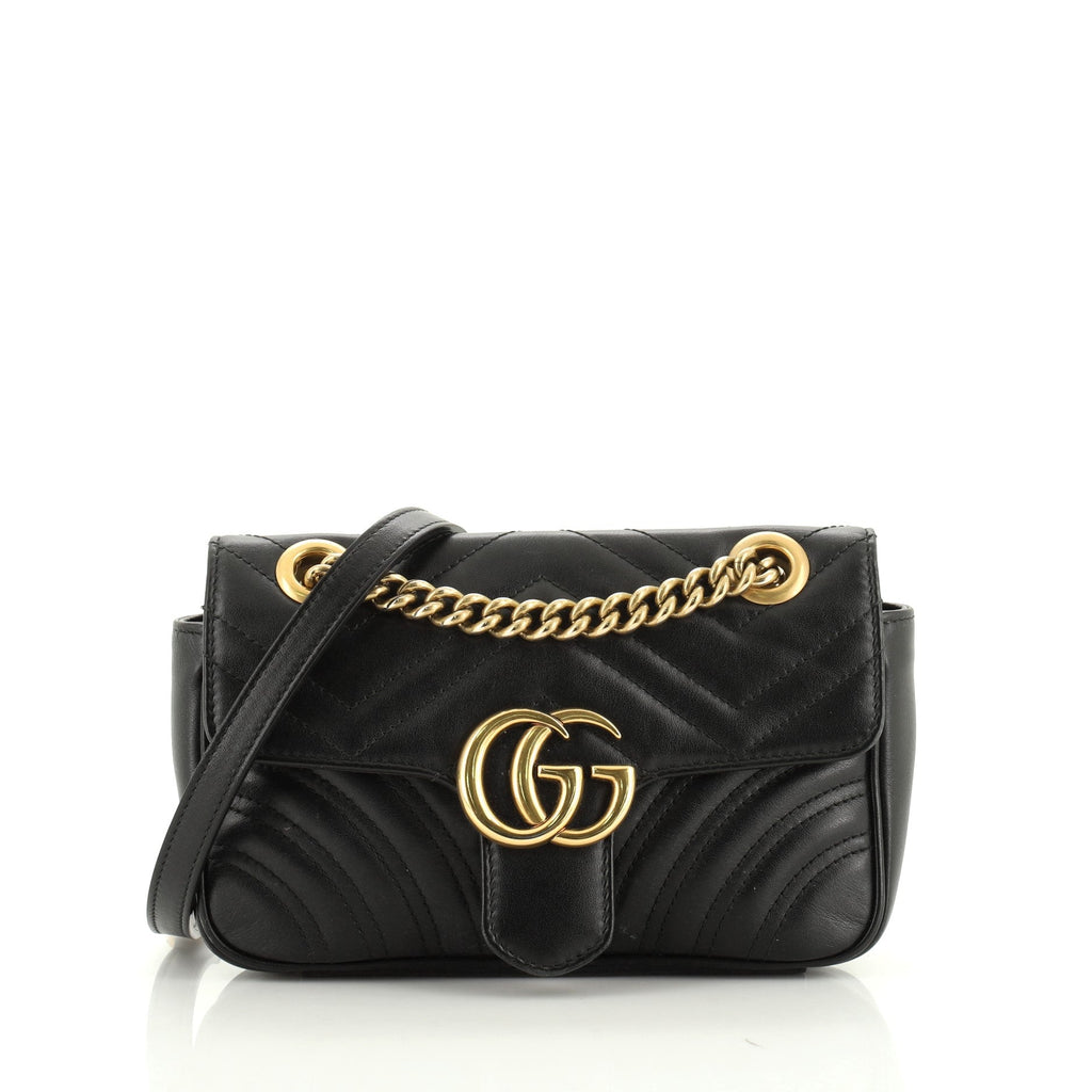 GG Marmont Flap Bag Matelasse Leather Mini