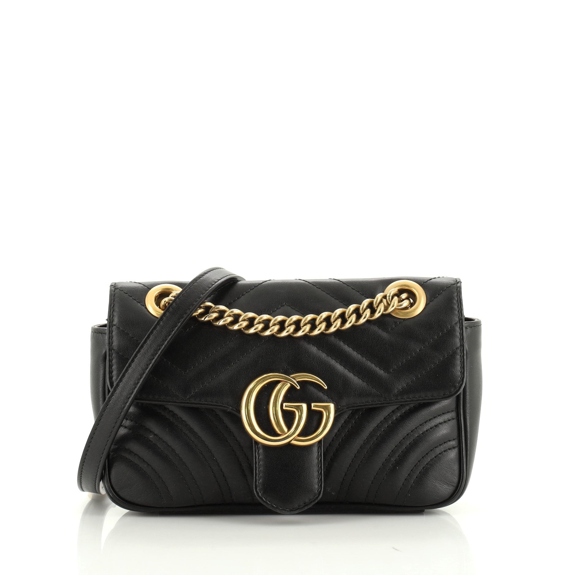 GG Marmont Flap Bag Matelasse Leather Mini