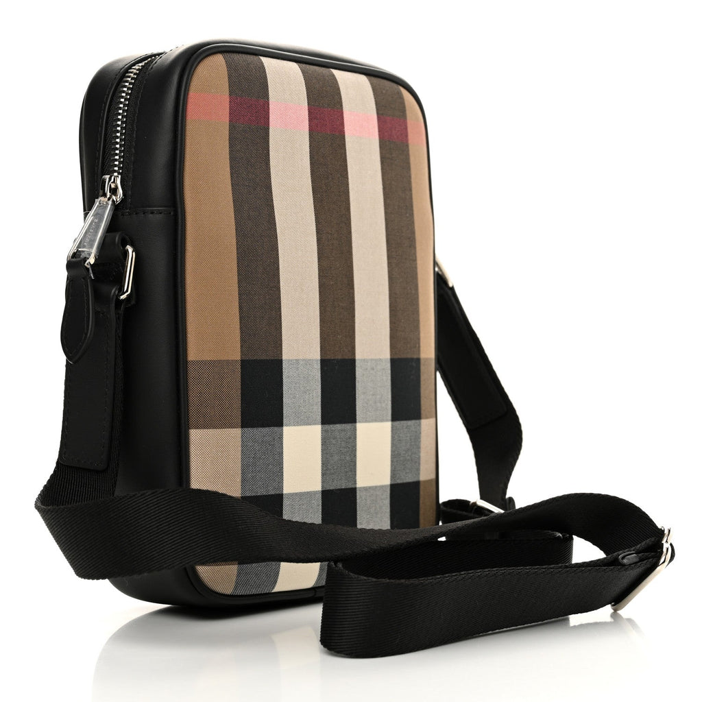Canvas Super Exploded Check Vertical Paddy Camera Bag Taupe Brown