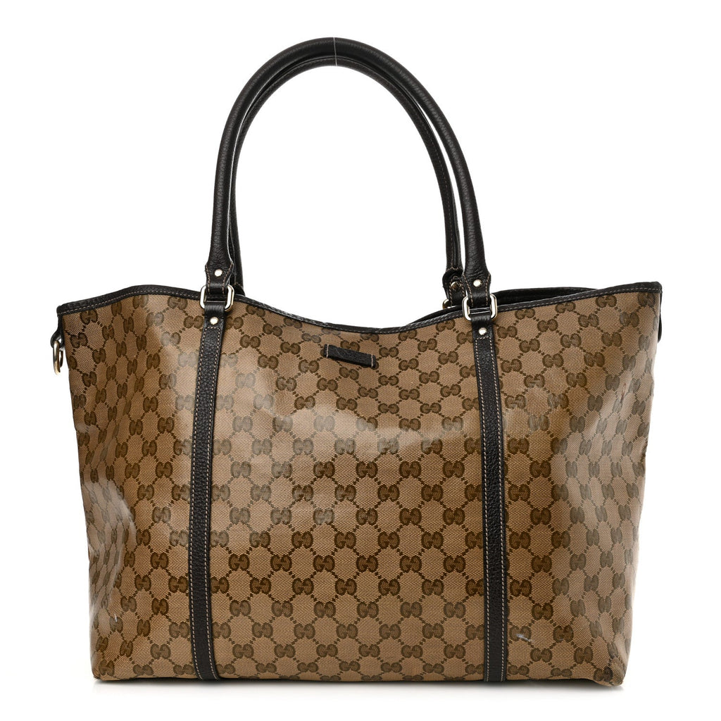 Crystal Monogram Large Joy Tote Beige Ebony Testa di Moro