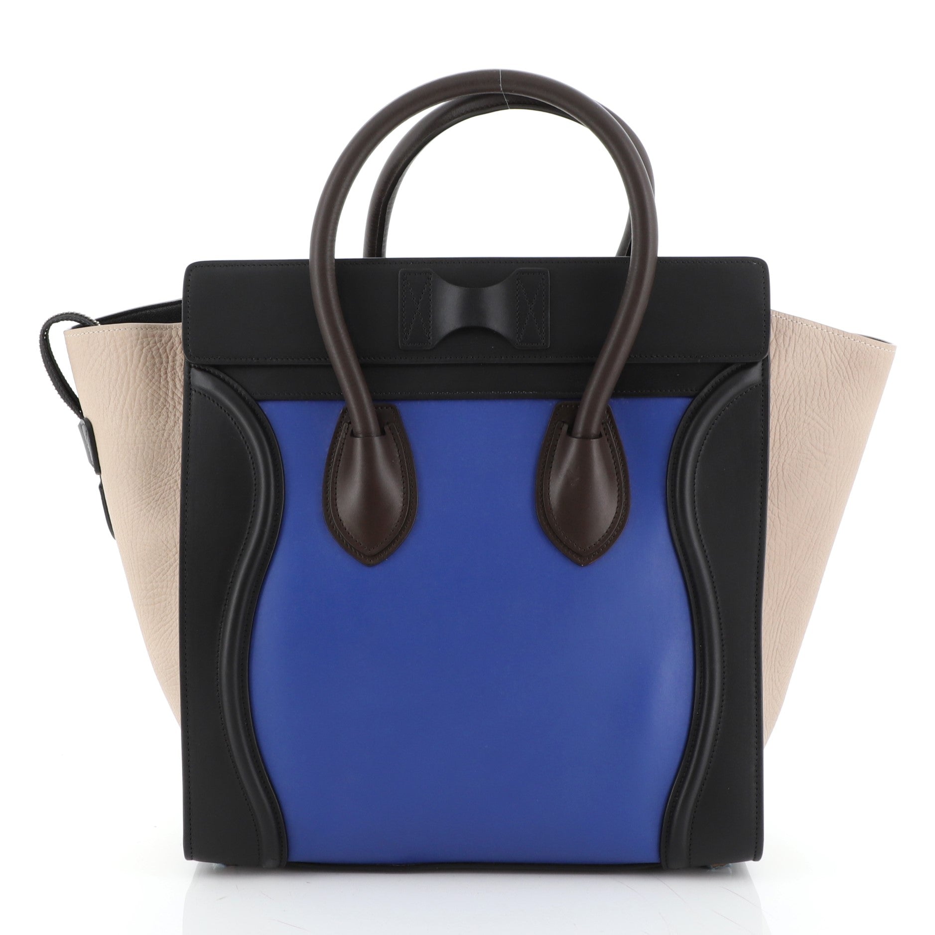 Tricolor Luggage Bag Leather Mini