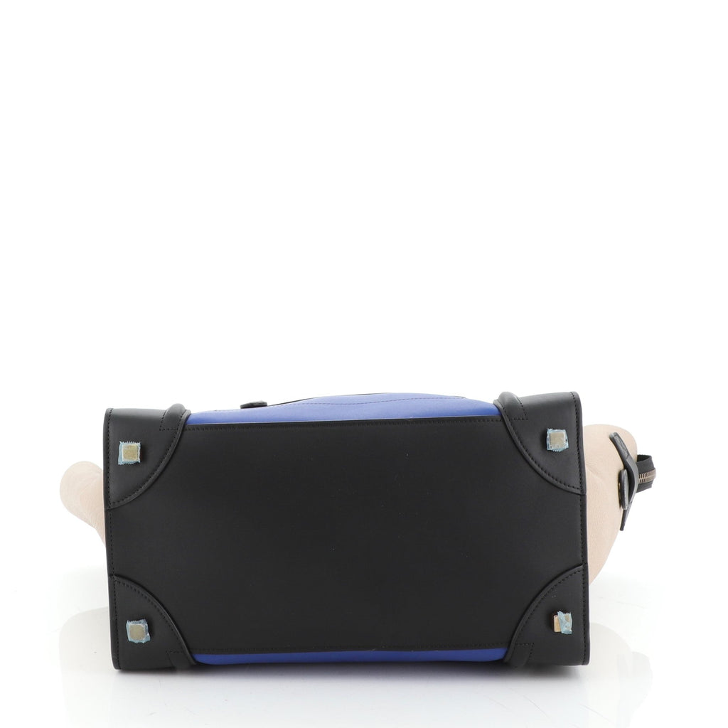Tricolor Luggage Bag Leather Mini