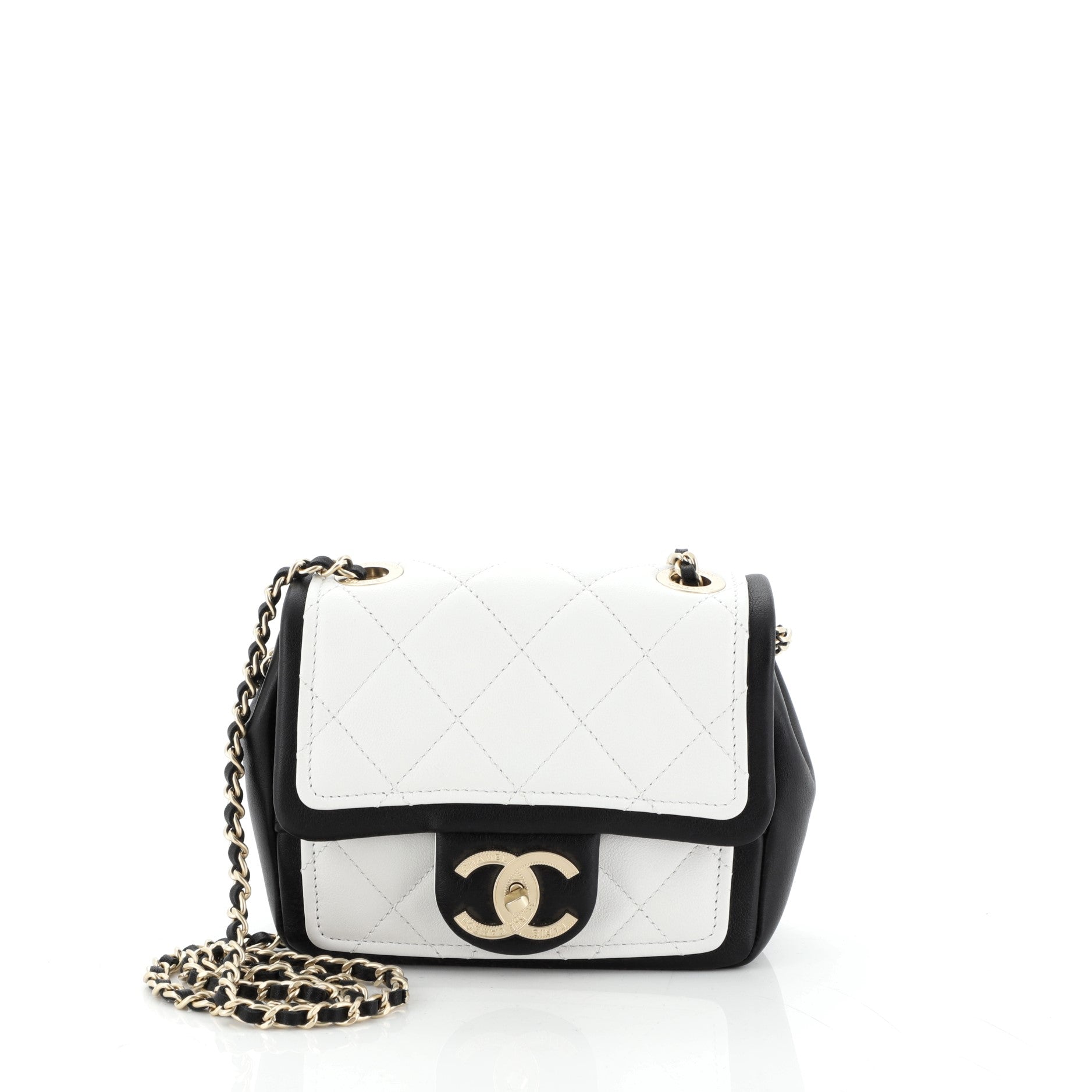 Graphic Flap Bag Quilted Calfskin Mini
