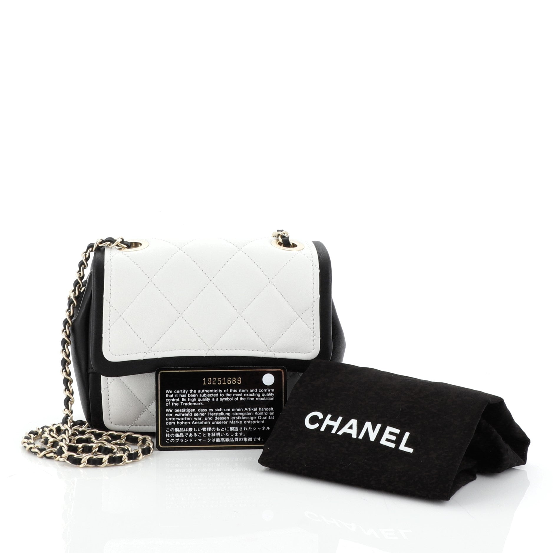 Graphic Flap Bag Quilted Calfskin Mini