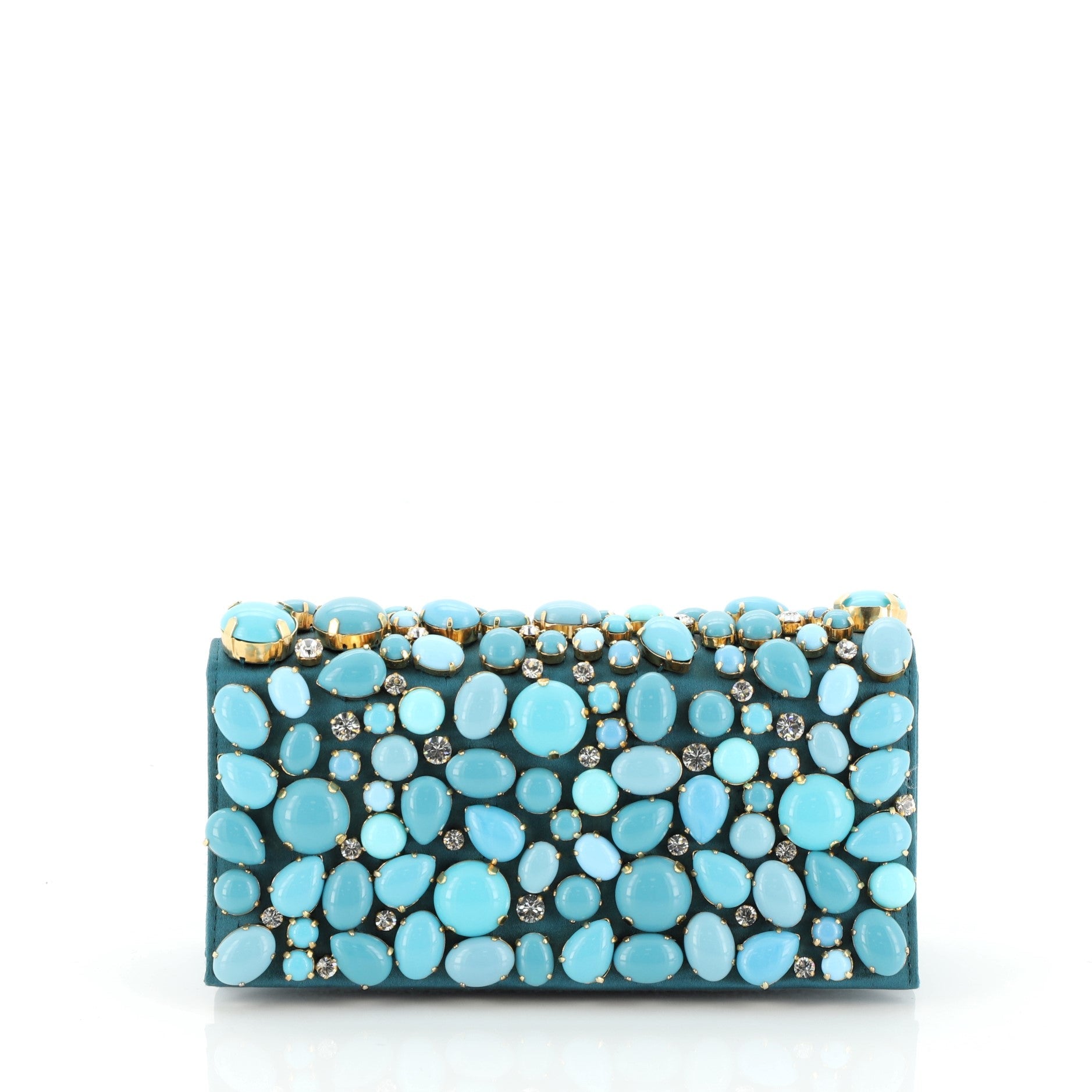 Raso Pietre Clutch Embellished Satin