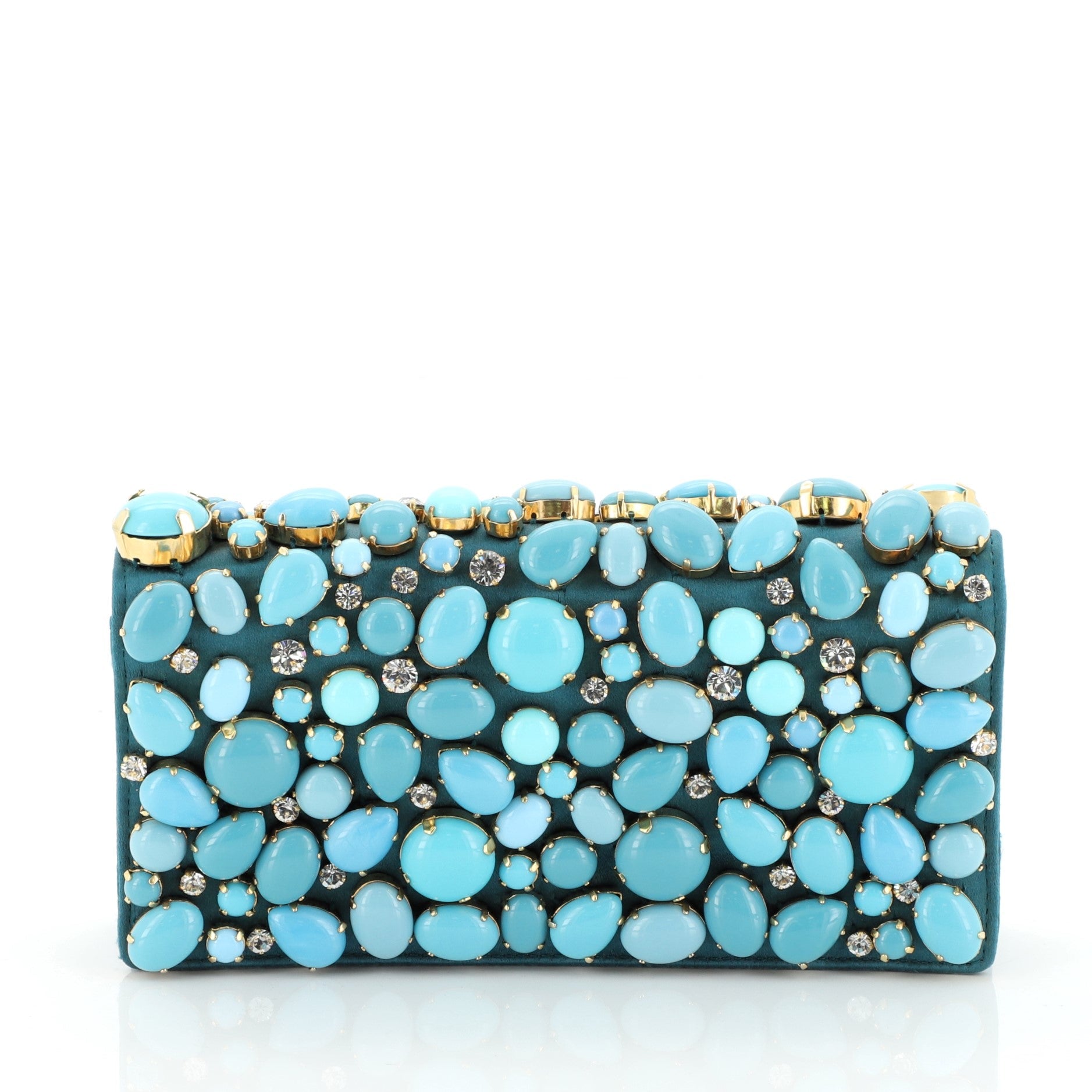 Raso Pietre Clutch Embellished Satin