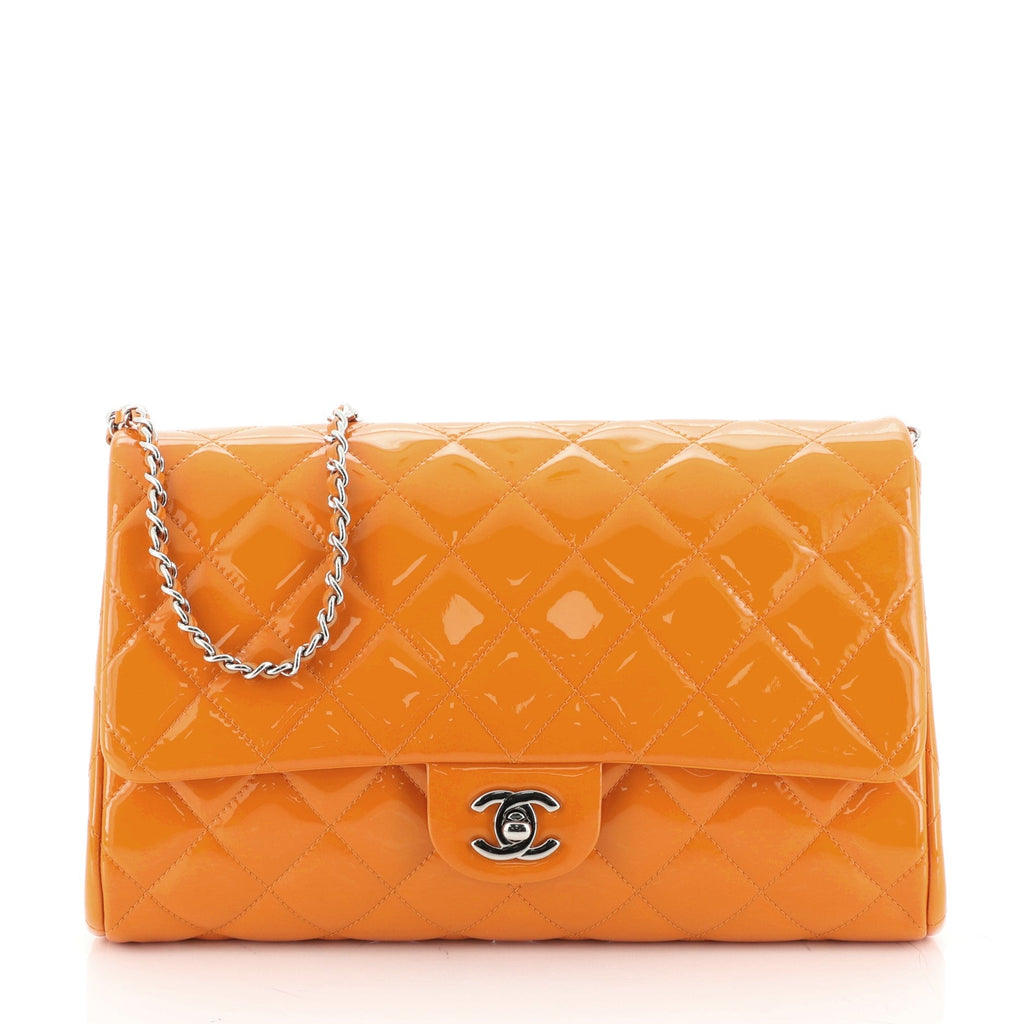 Clutch with Chain Quilted Patent