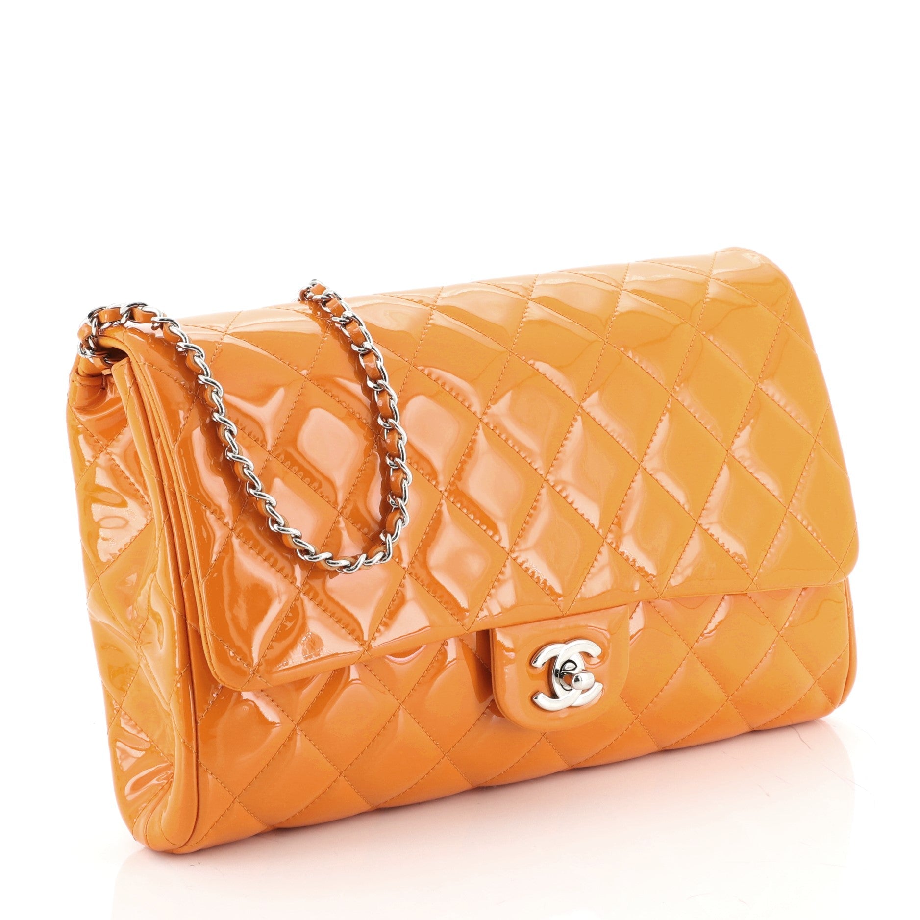 Clutch with Chain Quilted Patent