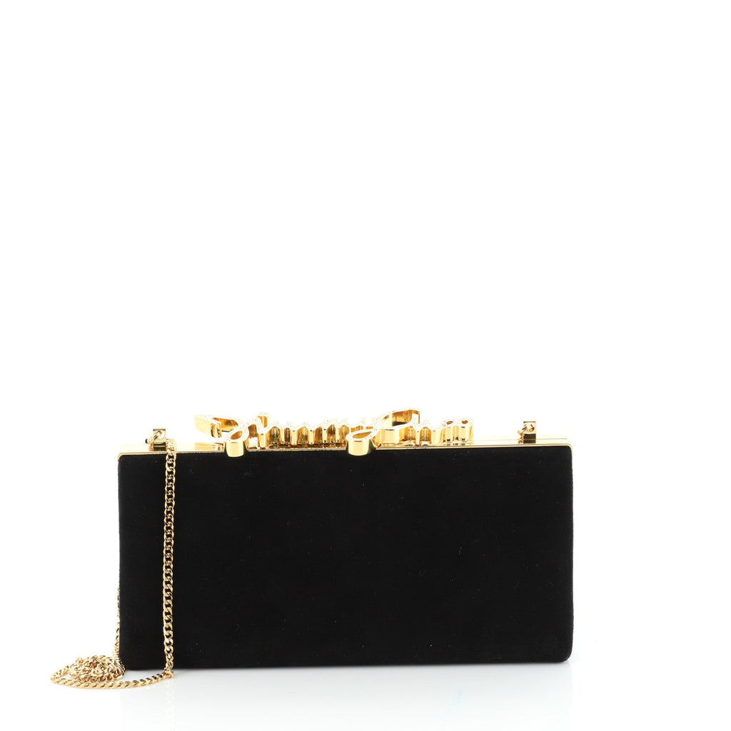 Celeste Box Clutch Suede Small
