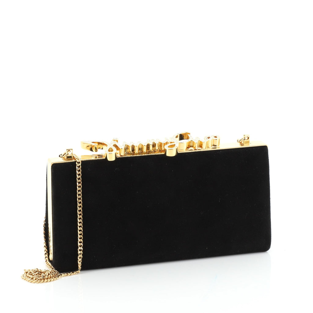 Celeste Box Clutch Suede Small