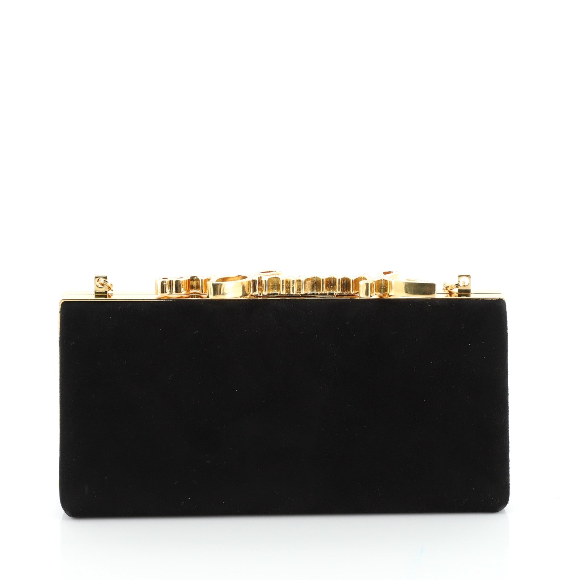 Celeste Box Clutch Suede Small