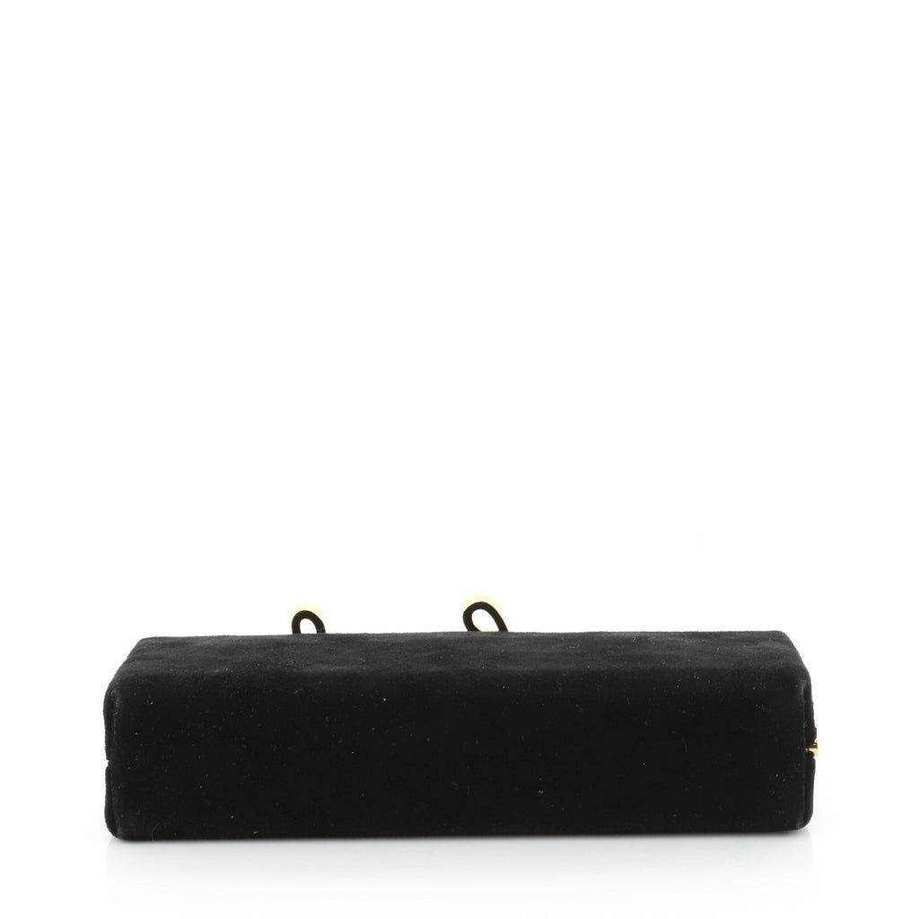 Celeste Box Clutch Suede Small