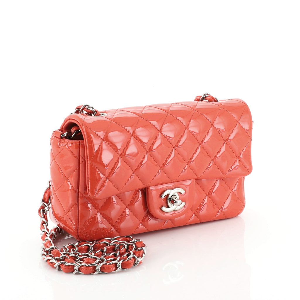 Classic Single Flap Bag Quilted Patent Mini