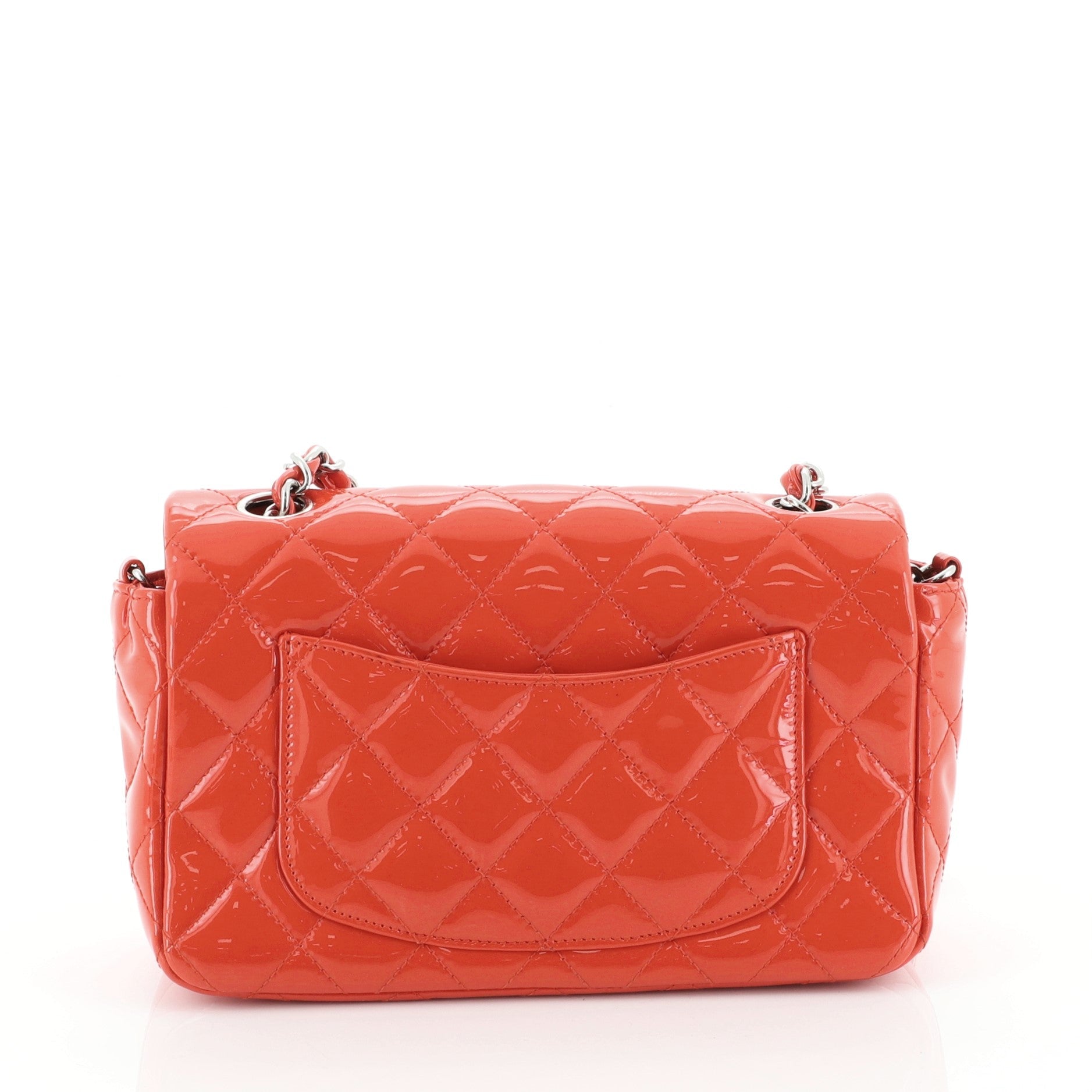 Classic Single Flap Bag Quilted Patent Mini