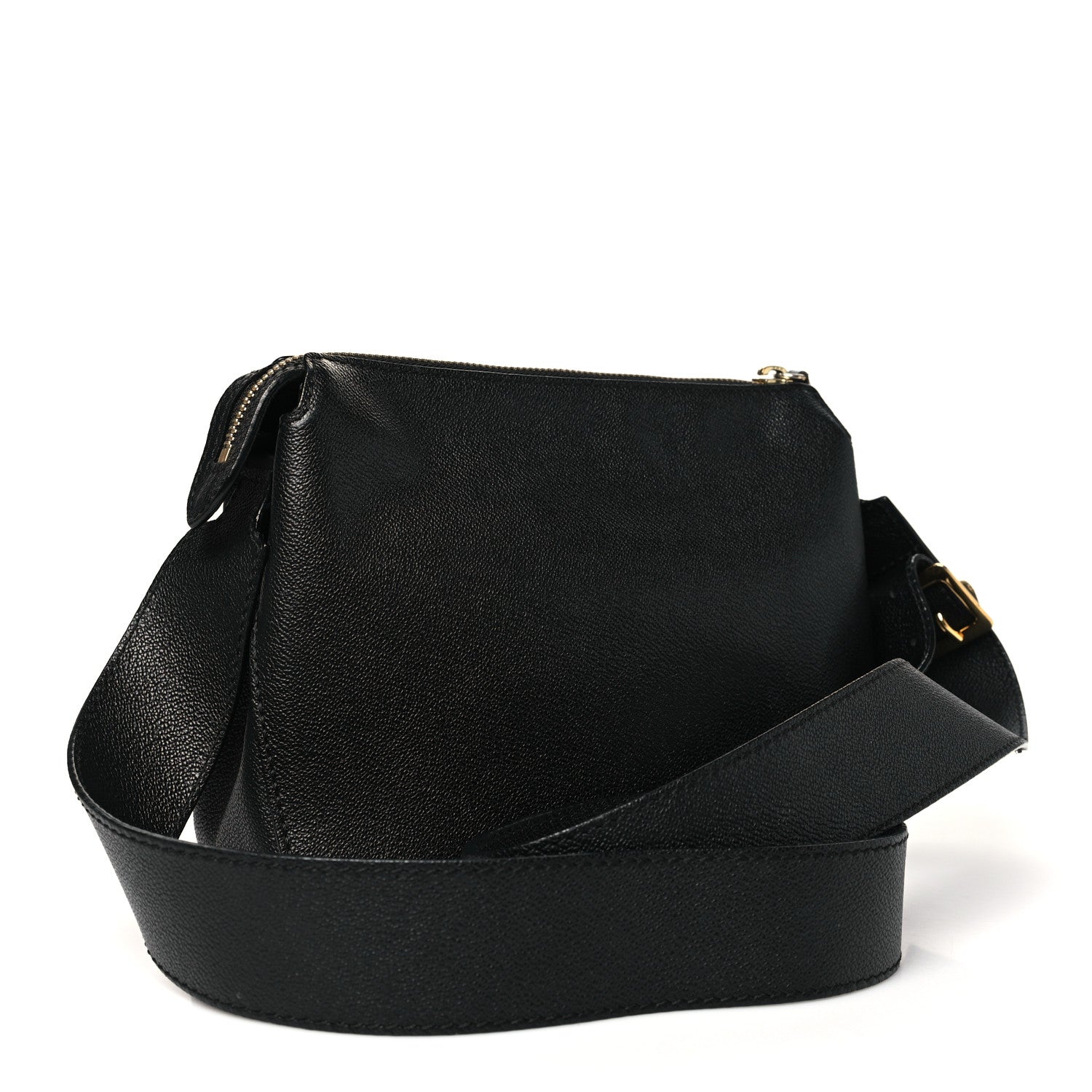 Soft Grain Calfskin House Check Small Helmsley Crossbody Black