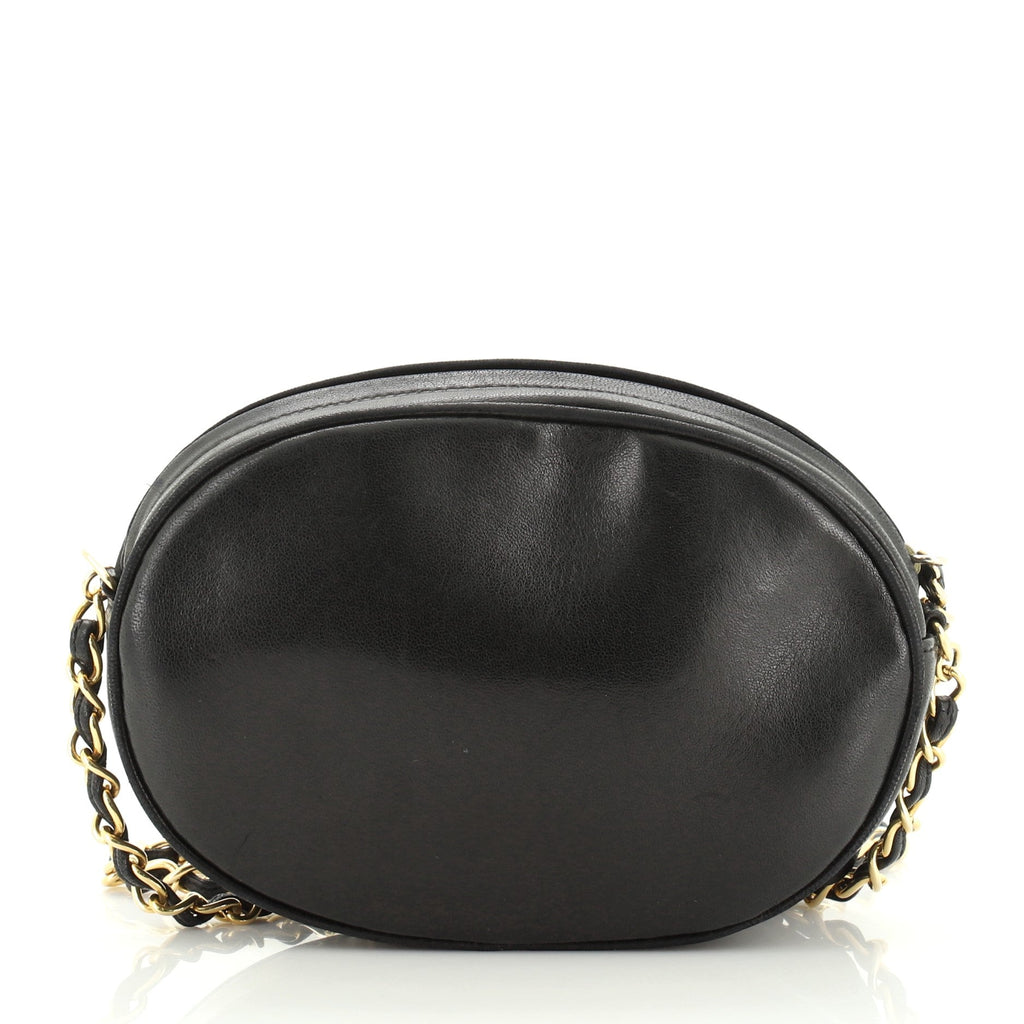 Vintage Tambourine Crossbody Bag Leather Mini