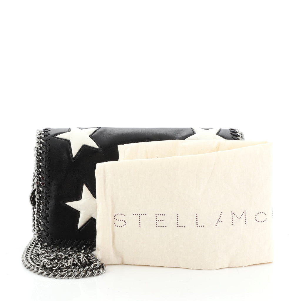 Falabella Flap Bag Faux Leather with Inlay Mini