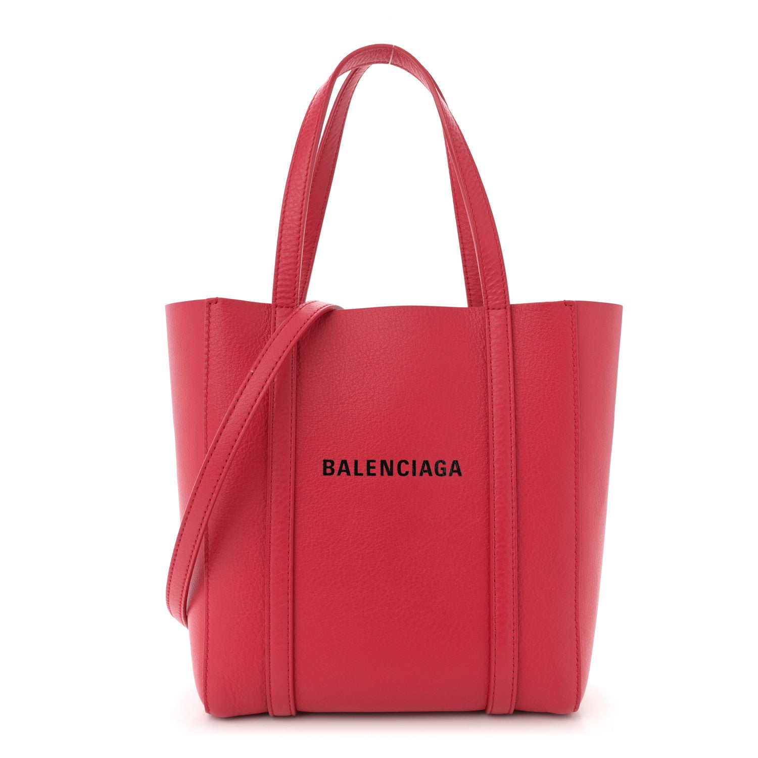 Smooth Calfskin Logo XXS Everyday Tote Vivid Red Black
